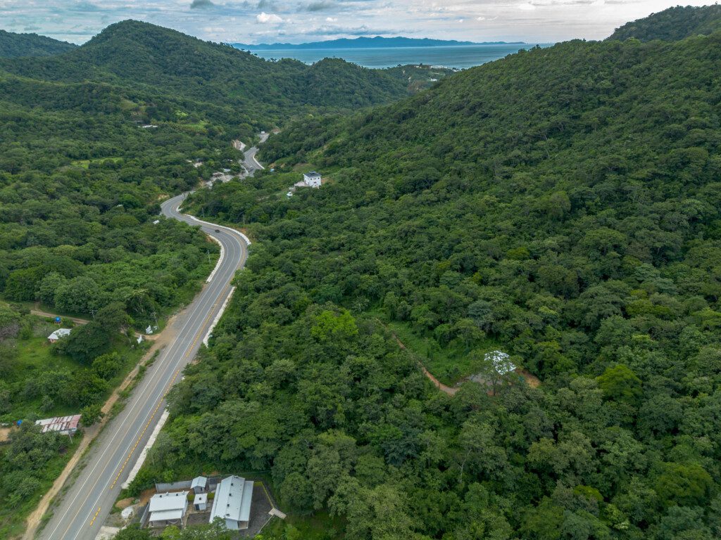 The new Coastal Road in the Pacific Coast of Nicaragua.